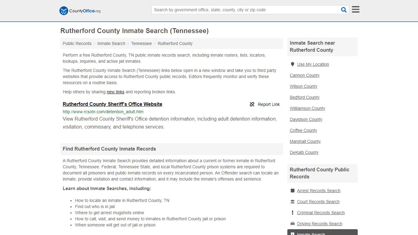 Inmate Search - Rutherford County, TN (Inmate Rosters ...