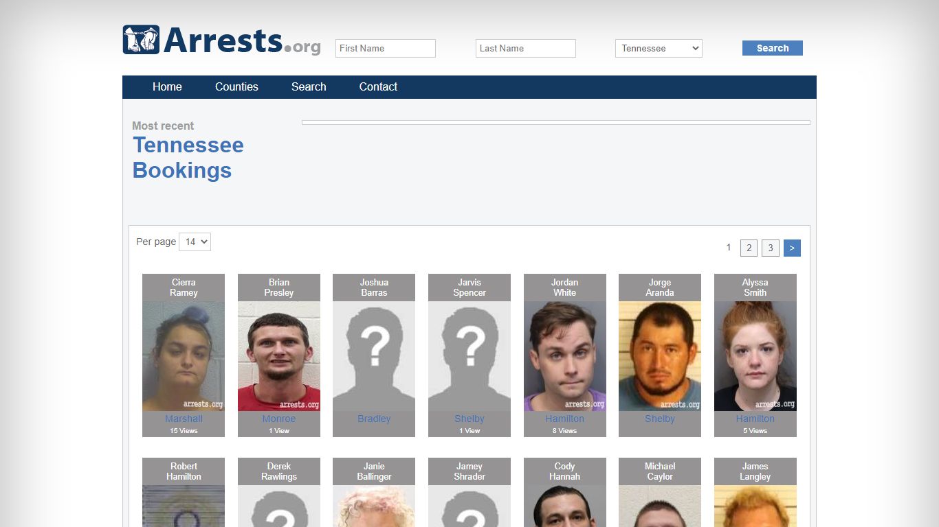 Tennessee Arrests and Inmate Search